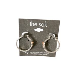 The Sak Hoop Earrings | Silver Tone | Eco-Friendly | Recycled Metal